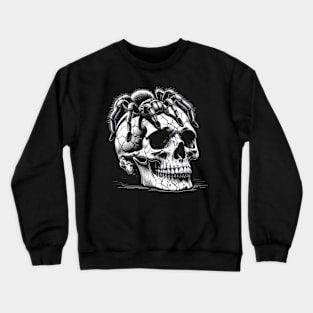 Skull With A Tarantula Crewneck Sweatshirt